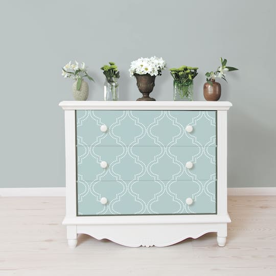 NuWallpaper Slate Blue Quatrefoil Peel & Stick Wallpaper